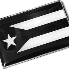 1 PCS Metal 3D Puerto Rico Flag Emblem Sticker Badge Decal for Vehicle Auto Car