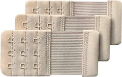 Women Pack of 3 Soft Comfortable 3 Hooks Bra Extender