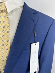 NEW Calvin Klein Mens Royal Blue Nailhead Stitch Lapel Sport Coat Blazer Sz 42 L