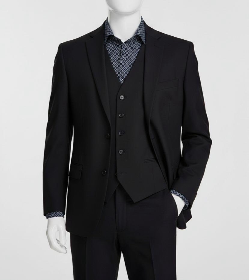 Alfani Men’s Black Solid Slim-Fit Stretch Sport Coat Suit Jacket Size 40R