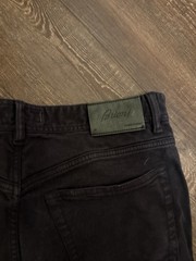 Brioni Men’s Slim Fitted Dark Wash Blue Stretch Denim Jeans 5-Pocket Mid Rise