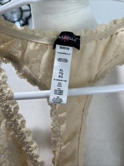 Cosabella XL Lace Bralette Pull Over Racer Back Gold Brown Tan Beige Dainty NEW