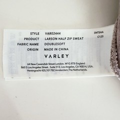VARLEY Larson DoubleSoft Half Zip Sweatshirt Lounge Tennis Prep : Beige L Large