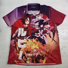 RWBY Japanese Graphic Button Down Anime Shirt Rooster Teeth Men’s Sz 3XL EUC