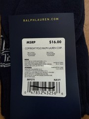 NWT! Polo Ralph Lauren Men’s Varsity Athletic Crew Socks Fits Shoe Size 6-12.5