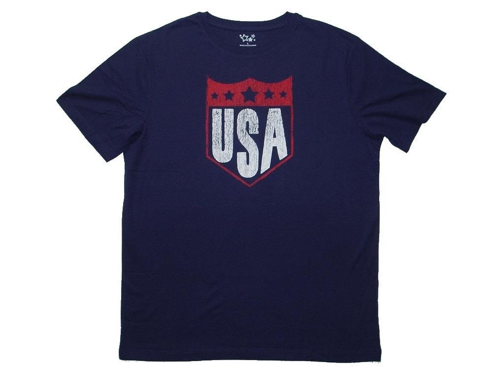 USA Men’s Americana Graphic Navy Blue T-Shirt Plus Sizes 2XL 3XL
