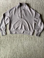 Varley Davidson Sweatshirt Lavendar DoubleSoft Half Zip Mock Neck