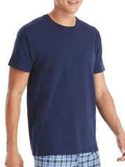 Hanes 6-Pack Pocket Tee Men’s T-Shirt Soft and Breathable Assorted