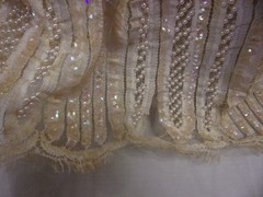 Exquisite Vintage Sheer Lace & Pearl Blush Gown By Digna Yero 8 Amazing