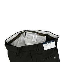 Nautica Mens 2-Piece Modern Fit Active Stretch Solid Suit Olive Green 38S 32W