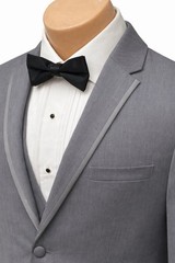 Men’s Michael Kors Grey Tuxedo with Pants & Vest 3 Piece Suit Free Shipping
