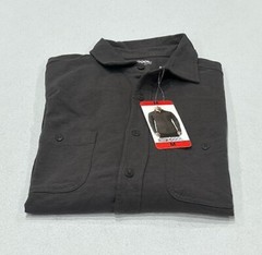32 Degrees Cool Men’s Long Sleeve Button-Up Shirt, Gray, Size M