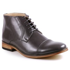 Gray Men’s Cap Toe Formal Dress Casual Oxford Ankle Boots