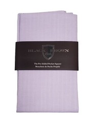 BLACK BROWN 1826 Men’s Basic Light Purple Pre-folded Pocket Square