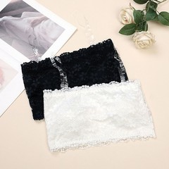 2 Pack Womens Tube Top Lace Bras Bralette Bandeau Strapless Lingeries Underwear