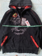 Brooklyn xpress Hoodie embroidered Dragon Size XXL Black Vintage Jesse Pinkman