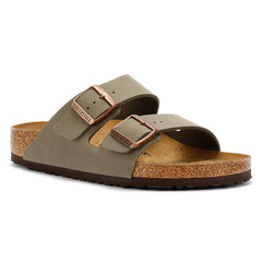 Birkenstock Arizona Stone Leather Sandals Birkibuc Unisex Shoes New w/ Box