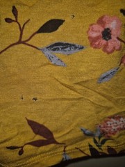 Junior’s Rewind Yellow Floral Empire Waist Off Shoulder Boho Top Size Medium