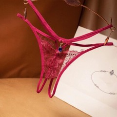 Sexy Women Crotchles Thongs G-string Panties See Through Lace Lingerie Underwear