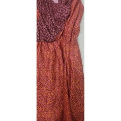 Vix Paula Hermanny Silk Blend Paisley Mini Dress Orange Purple Small New