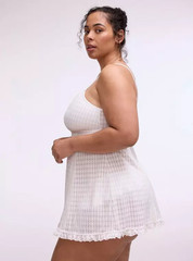 NWT! TORRID Dreamy White Lingerie Babydoll + Panty Plus Size 4XL 46C 4