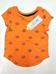 Cat And Jack – Orange Cat Kids Size 12M Shirt – Oeko Tex 20-23 Ib 28-30.5 Inches