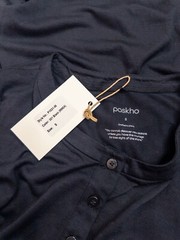 NWT Paskho Women’s Black Silk Wool Long Sleeve Crewneck Shirt Small