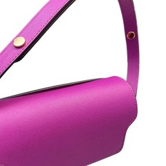 Marni Crossbody Bag Purple Pink White Saffiano Calfskin (sa062626a0r)
