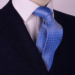 Pink 4 Point Star Diamond Studded Skinny Woven Tie Mens Pinwheel Fashion Necktie