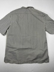 Barena Venezia Camicia Bagolo Shirt Mens 48 US Med Striped Cotton Nylon Navy