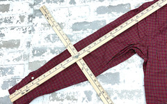 Ralph Lauren Shirt Men 15.5 34 Red Blue Button Up Custom Fit Plaid Dress Poplin