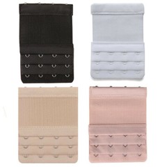 4Pcs Adjustable Bra Extender 2/3/4 Hooks with Elastic Underwear Strap Extension