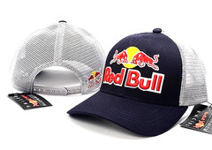 R -Night Sky & Lt. Gray Trucker Cap. 2 Logos. F1 Racing. BMX. MotoGP. Dark Navy