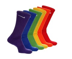 Nike Everyday Plus Cushioned Crew Socks 6 Pairs SX6897-903 Large (8-12) Men’s