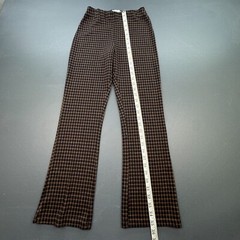 Urban Outfitters Pants Women’s Small Brown Black Checkered Stretch Retro Flare