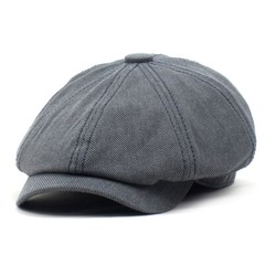Newsboy Mens Gatsby Cabbie Hat Beanie Solid Color Cotton Blend