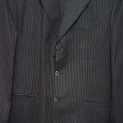 Men’s Striped Coat With Matching Pants Set Size Large
