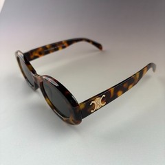 New In Box – Celine Triomphe Oval Women Sunglasses Black Designer Summer Travel