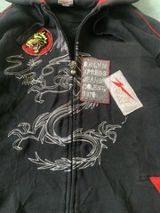 Brooklyn xpress Hoodie embroidered Dragon Size XXL Black Vintage Jesse Pinkman