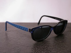 Fendi Blue Clear Logo Print Sunglasses Made in Italy FRAME ONLY