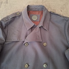 Common People Double Breasted Trench Coat 2XL Chest 48″ Navy Men’s Full Button F