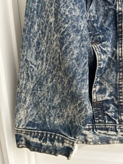 Vtg Acid Wash Denim Jean Jacket Men’s Large 90s Grunge Oversized Hip Hop Coat