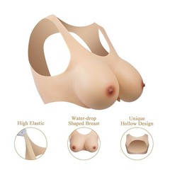 Silicone Breast Forms Back Hollow Simulation Fake Boobs Crossdresser Drag Queen