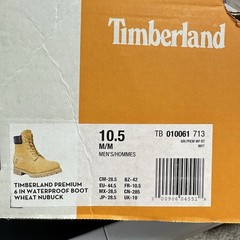 Timberland 6 Inch Boot Wheat Nubuck Premium TB010061-713 | Men’s Size 10.5 | New