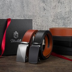 Zitahli Mens Belt 34″ to 48″ Waist Adjustable, Imperial Black/Dark Brown