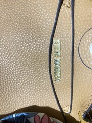 Steve Madden Pebbled Faux Leather Satchel Tote Crossbody Purse Floral Scarf