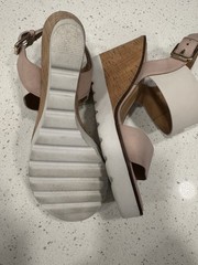 Women’s MINT VELVET Jess Two-Tone Block Wedge Sandals, Comfort/Style-Excellent!