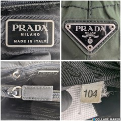 PRADA Milano Tessuto Solid Rayon Nylon Green Metal Chain Tote Bag Made in Italy