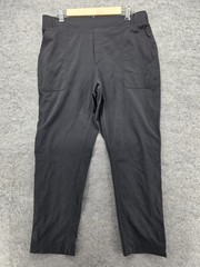 Athleta Pants Womens 16 Black Ankle Relaxed Elastic Waist Travel Activewear