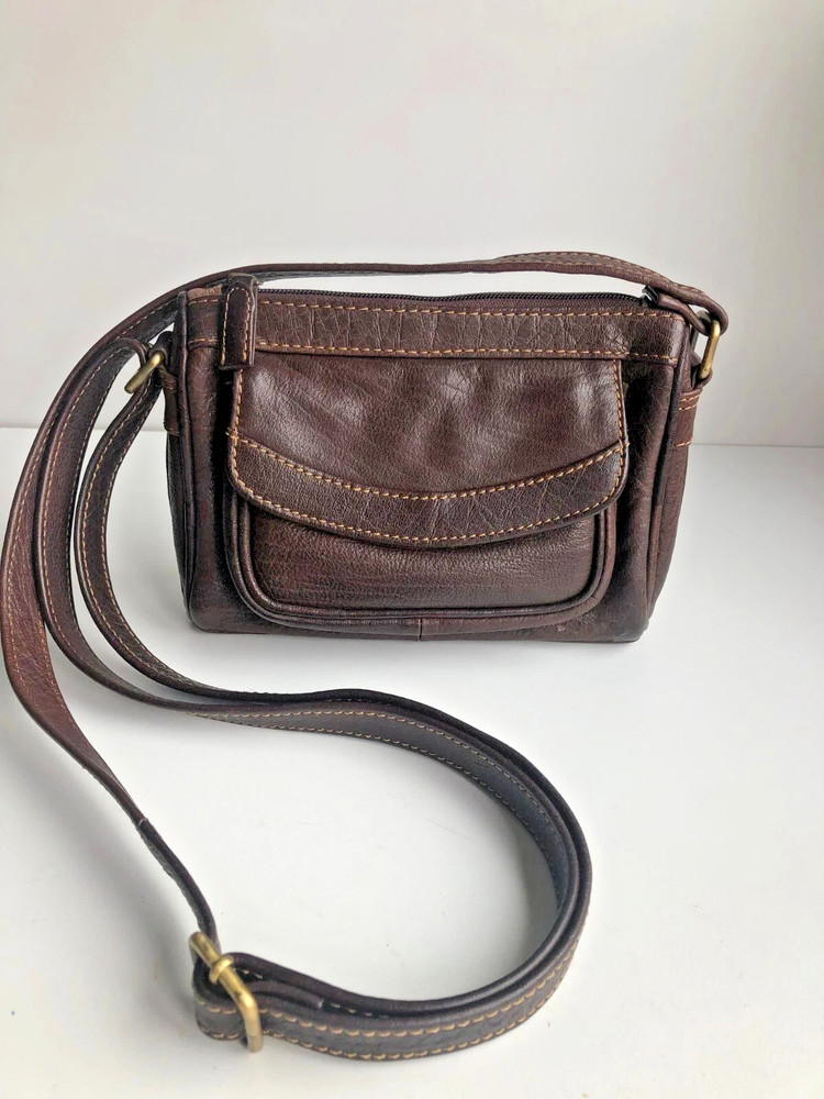 C&A ladies bag shoulder bag crossbody brown leather